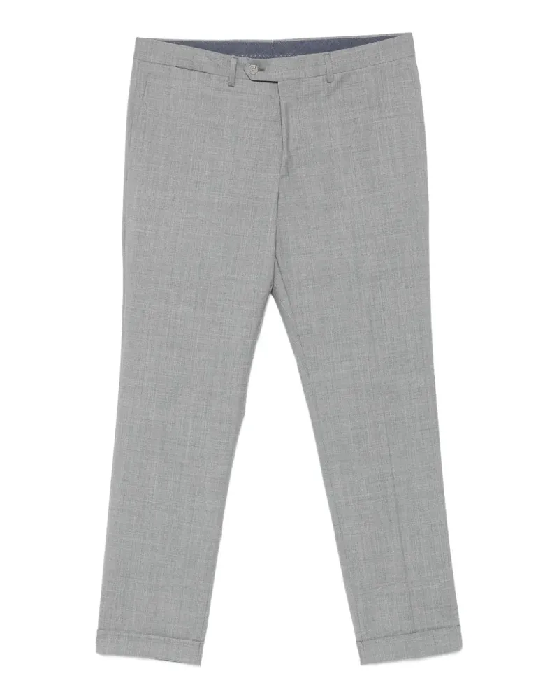 BARBA pressed-crease turn-up trousers - Grau Grau