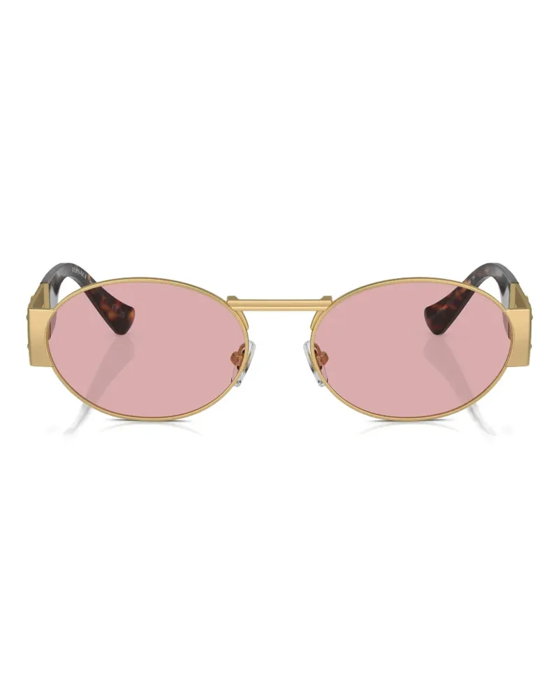 Versace Medusa Biggie oval-frame sunglasses - Gold Gold