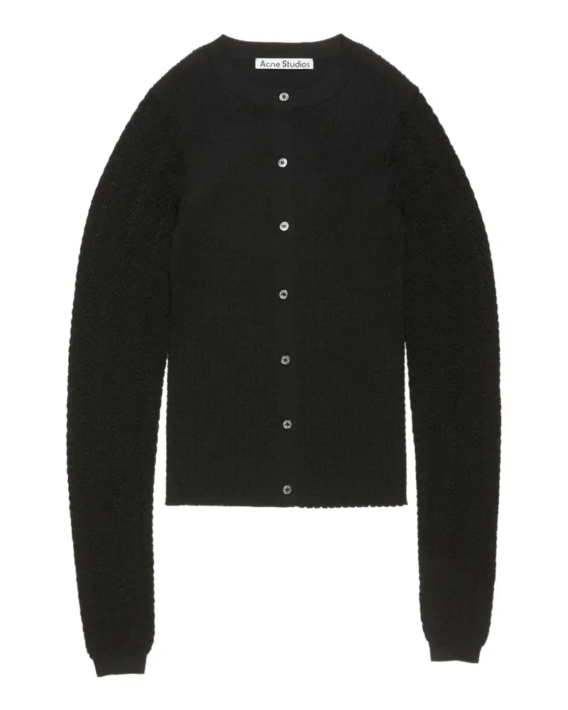 Acne Studios Cardigan mit Knopfleiste - Schwarz Schwarz