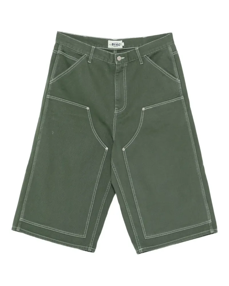 AWAKE NY contrast-stitching bermuda short - Grün Grün