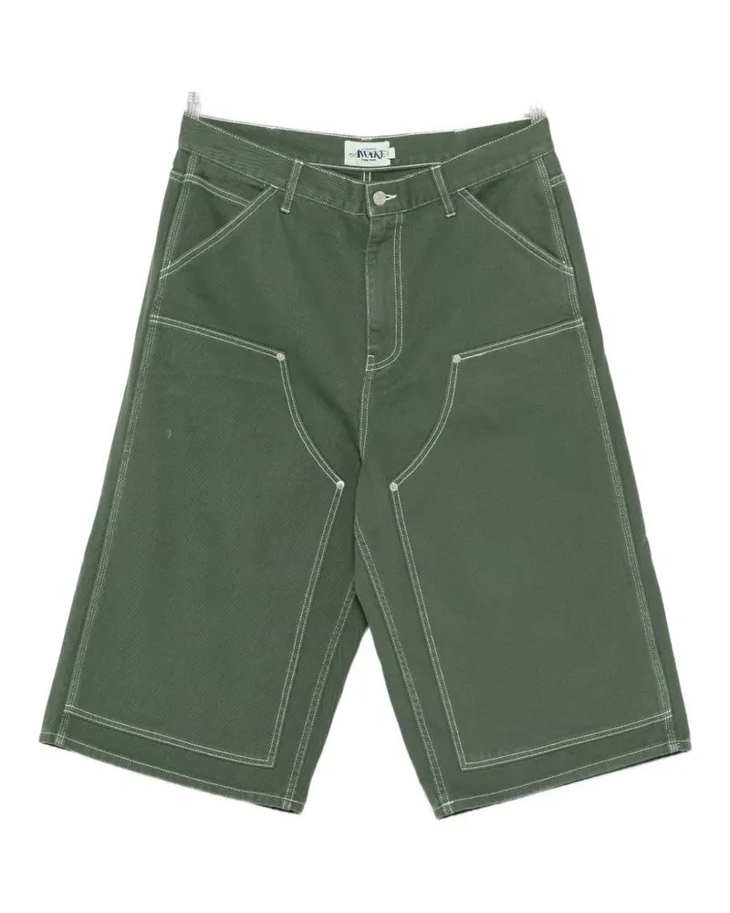 AWAKE NY contrast-stitching bermuda short - Grün Grün