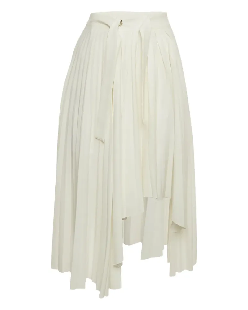 Maje asymmetric pleated skirt - Nude Nude