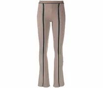 Gestreifte Leggings - Nude