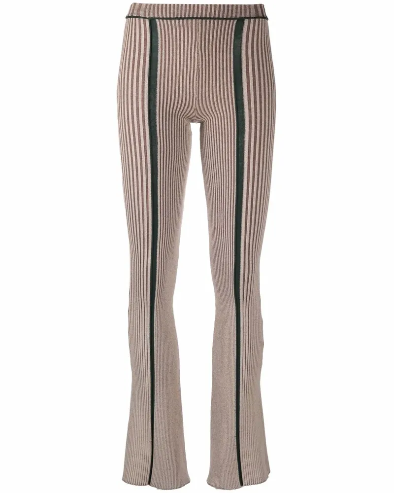 Eckhaus Latta Gestreifte Leggings - Nude Nude