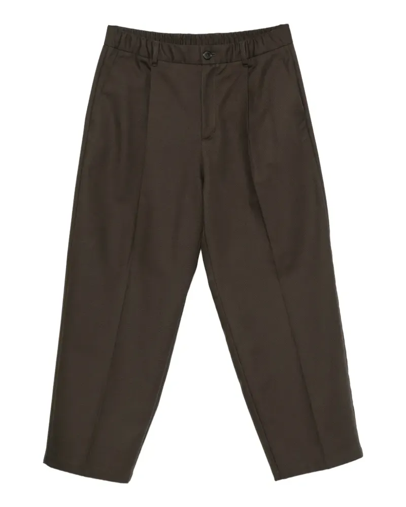 Herno Wide-Leg-Hose mit Bundfalten - Grün Grün