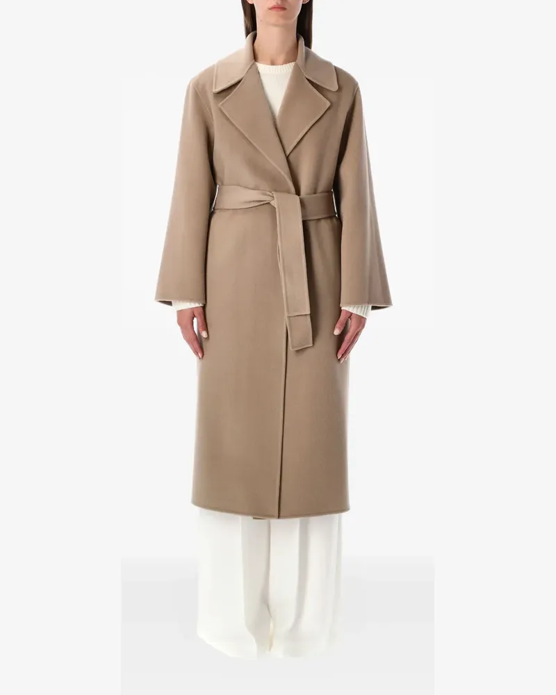 Alberta Ferretti Gewickelter Mantel mit Gürtel - Nude Nude