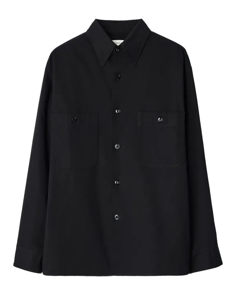 Christophe Lemaire Hemd aus leichtem Baumwoll-Twill - Schwarz Schwarz
