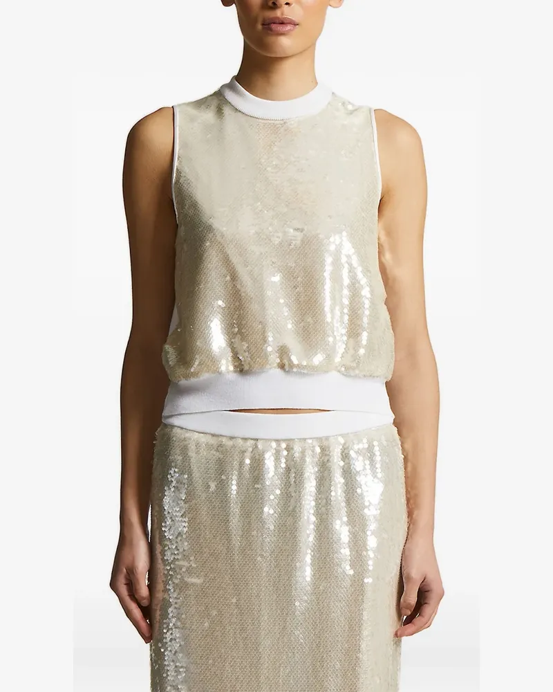 Peserico Top mit Pailletten - Nude Nude