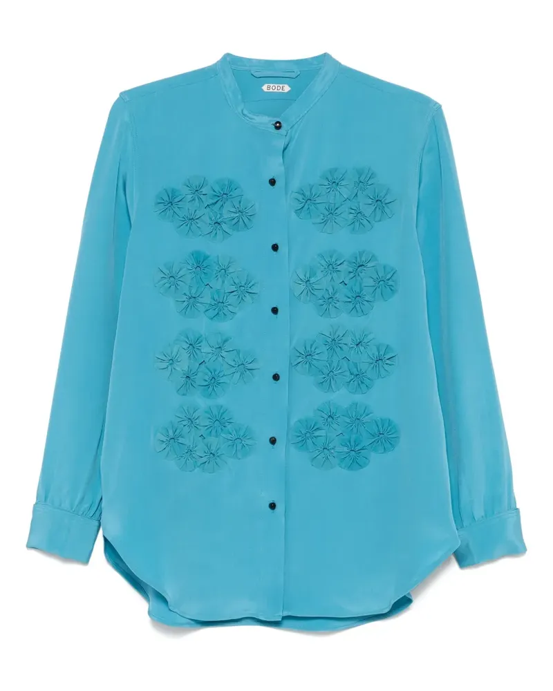 BODE Hemd mit Blumenapplikation - Blau Blau
