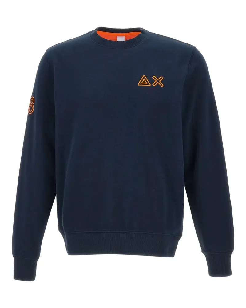 Sun68 Sweatshirt mit Logo-Stickerei - Blau Blau