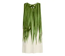 Etuikleid aus Palmblatt-Jacquard - Grün