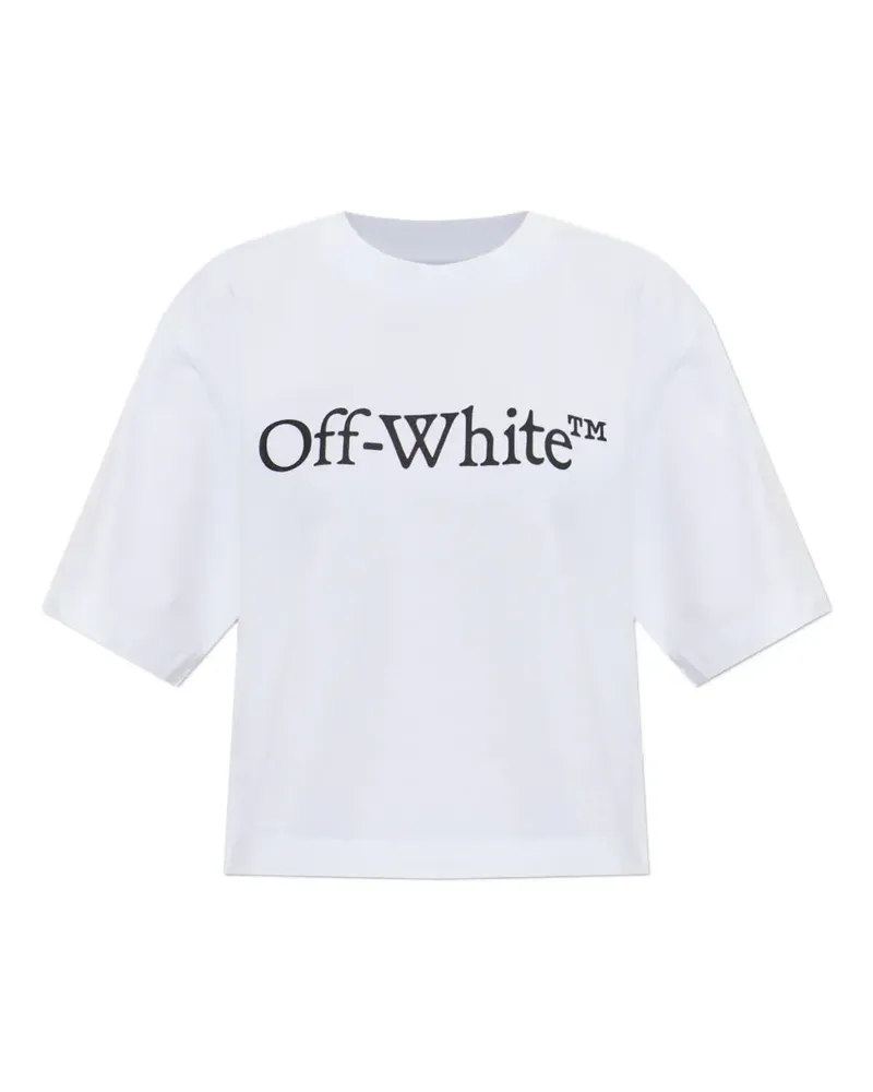 OFF-WHITE Cropped-T-Shirt mit Logo-Print - Weiß Weiß