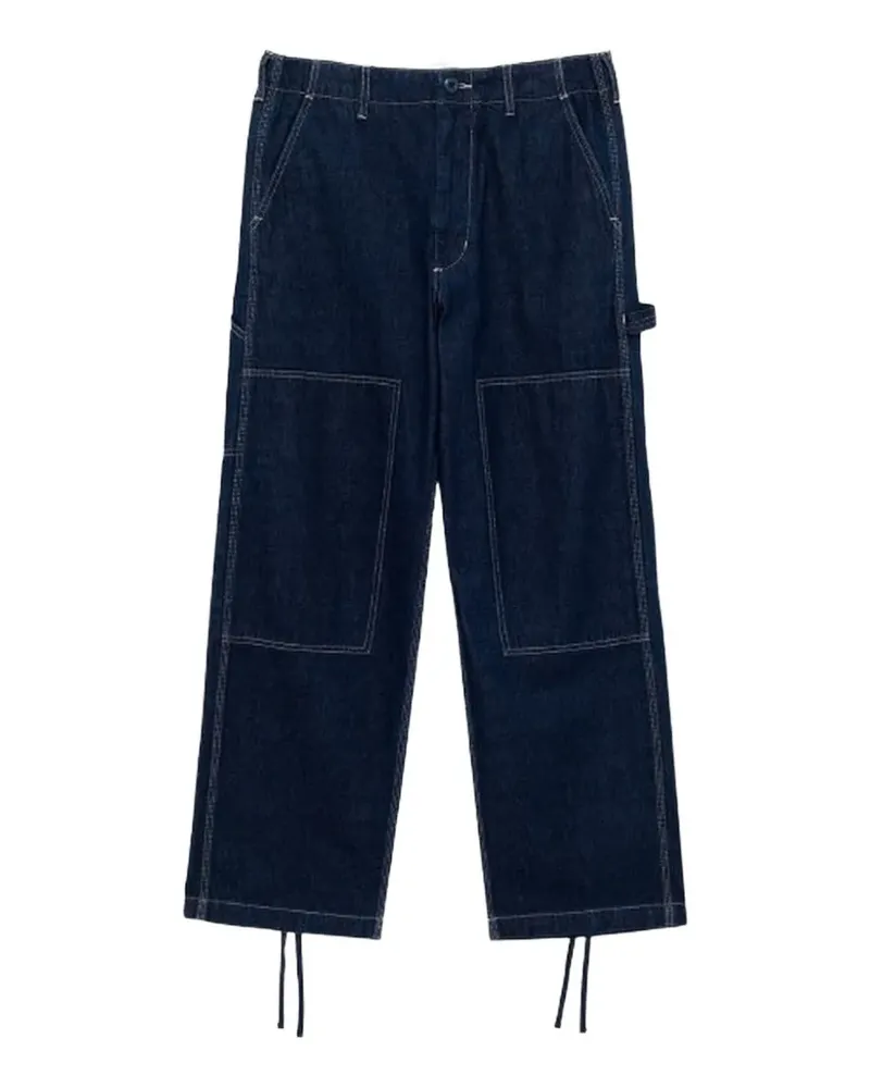 Roy Roger's contrast-stitch carpenter jeans - Blau Blau