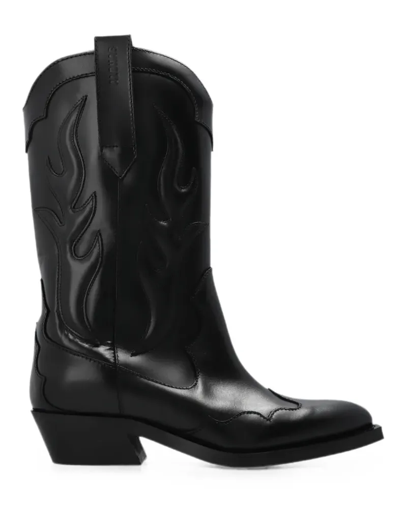 Alohas Calyx flame-motif boots - Schwarz Schwarz