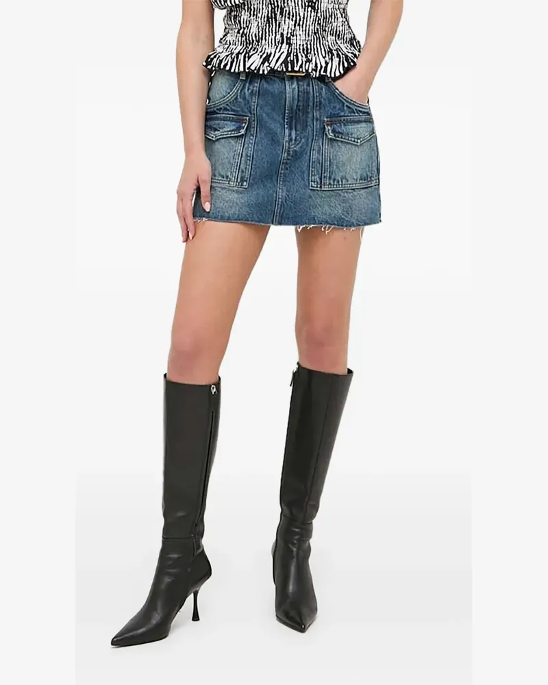 Miss Sixty Ausgefranster Jeans-Minirock - Blau Blau