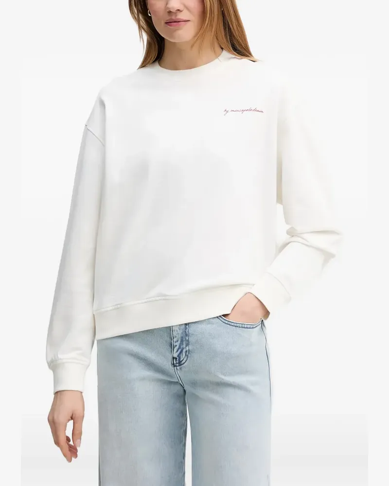 Marc O'Polo pineapple-print logo-embroidered sweatshirt - Weiß Weiß