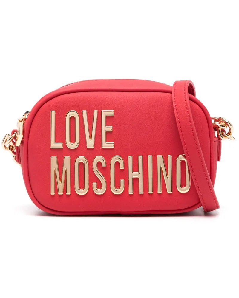 Moschino Maxi Lettering Umhängetasche Rot