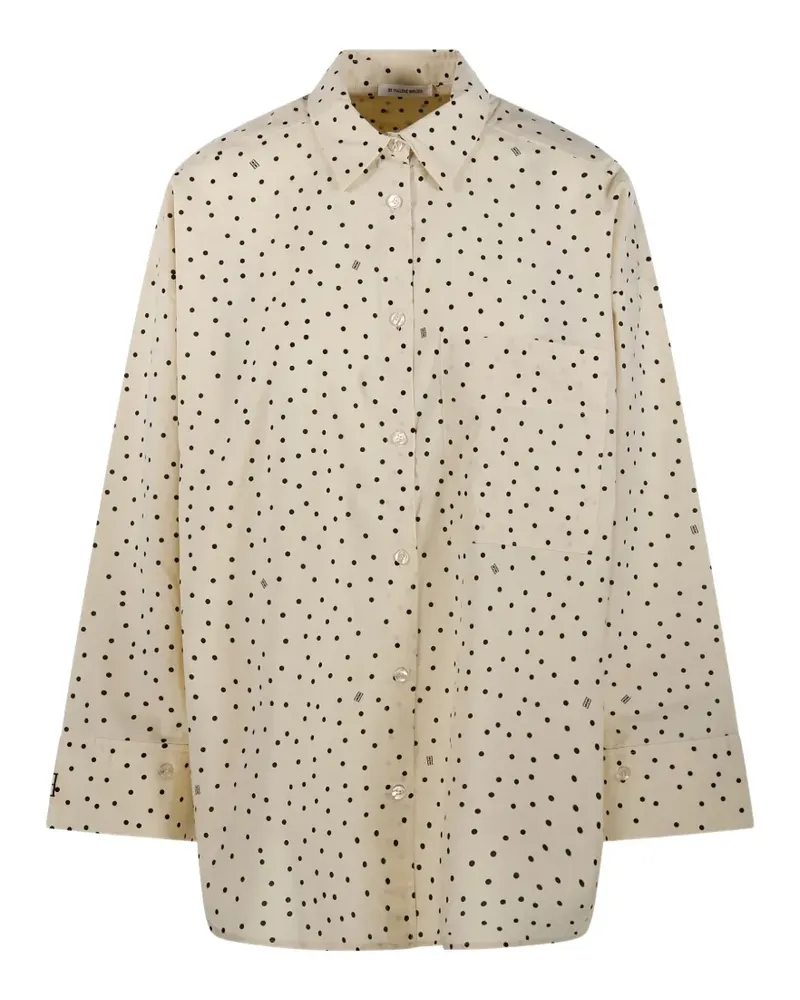 By Malene Birger Derris polka-dot shirt - Nude Nude