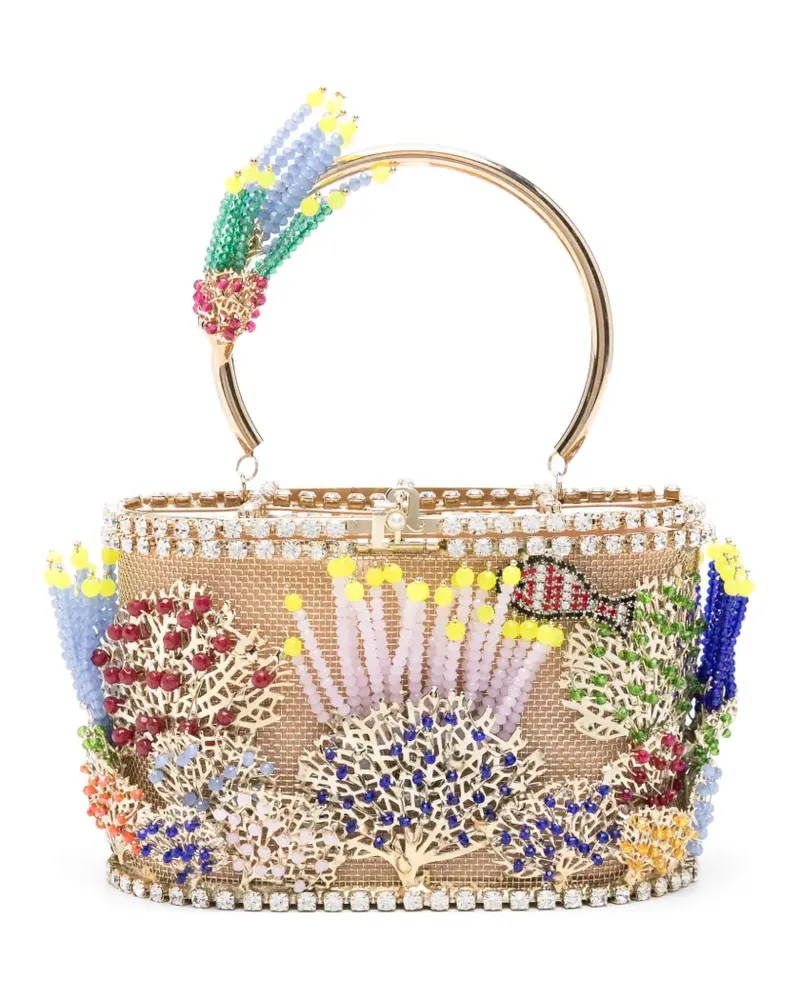 Rosantica mini Holli Marina beaded bucket bag - Blau Blau