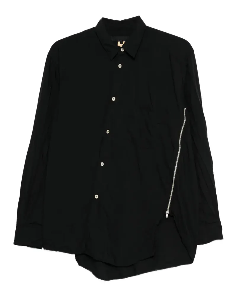 Comme des Garçons zip-detail shirt - Schwarz Schwarz