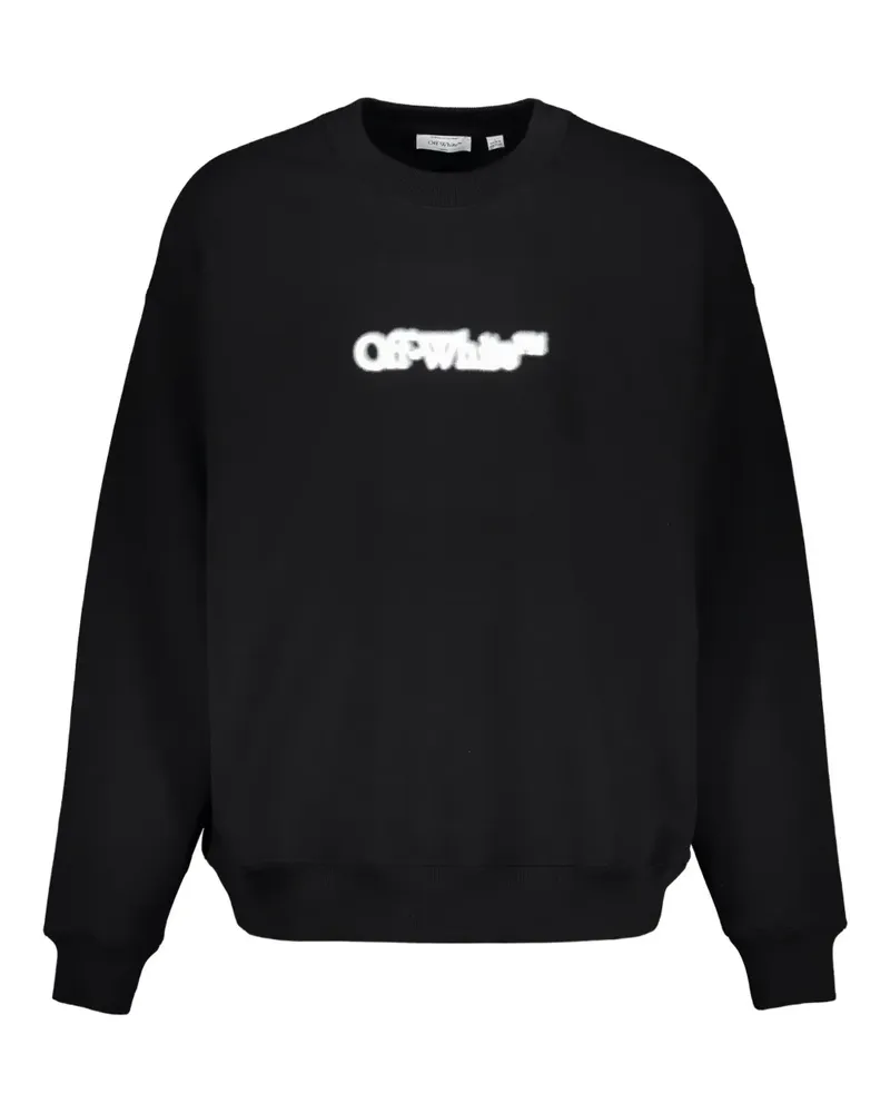 OFF-WHITE logo-print crew-neck sweatshirt - Schwarz Schwarz