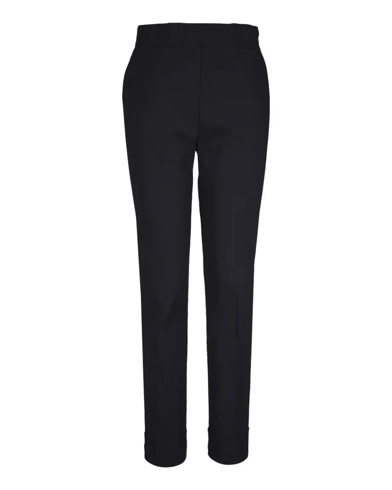 D.EXTERIOR pressed-crease turn-up trousers - Schwarz Schwarz