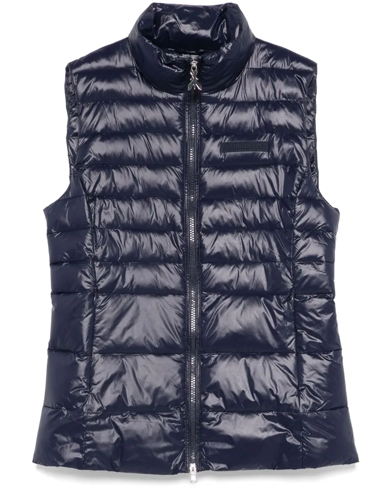 Patrizia Pepe Weste mit Logo-Patch - Blau Blau