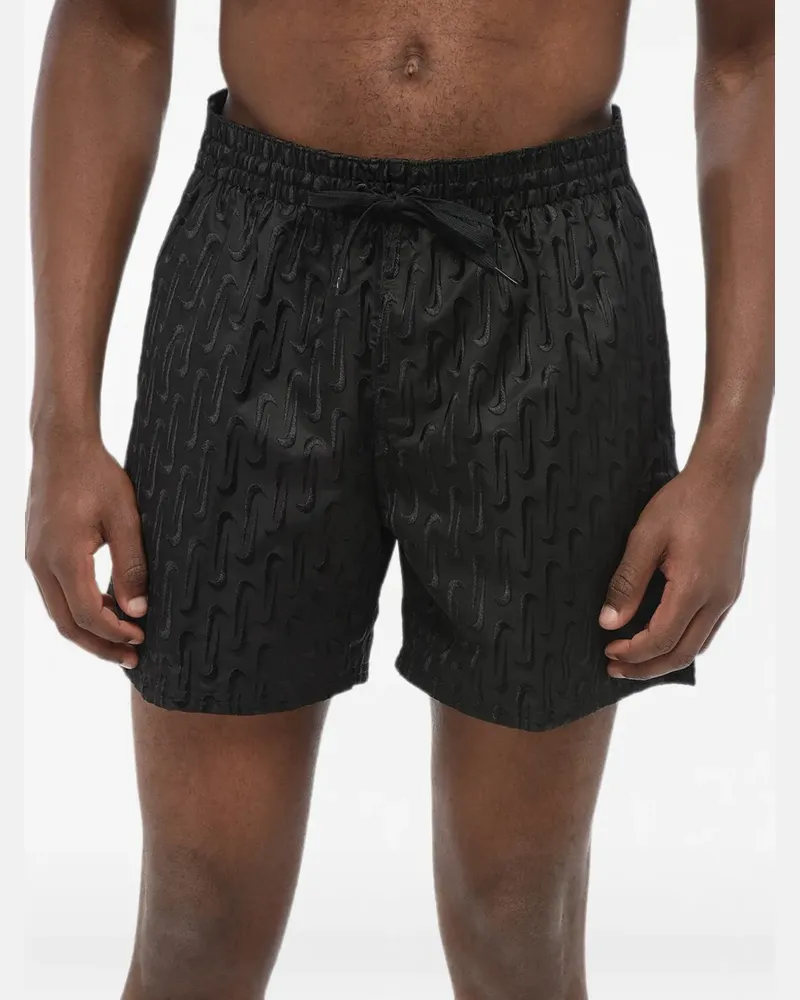 Nike Badeshorts mit Logo-Stickerei - Schwarz Schwarz