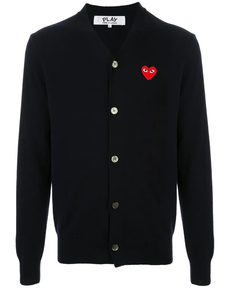 Comme des Garçons Cardigan mit Logo-Stickerei - Blau Blau