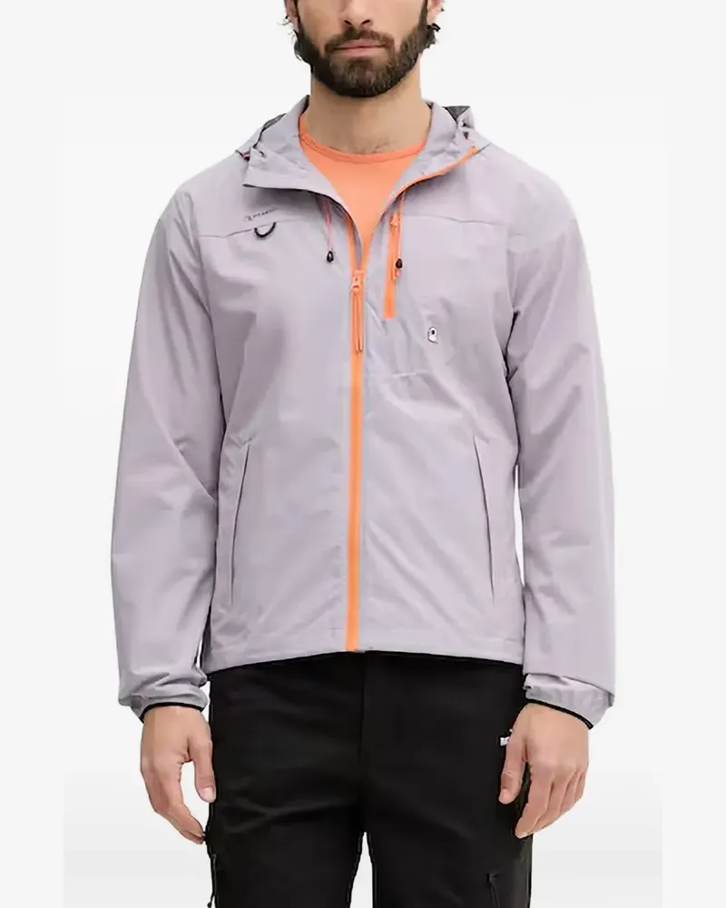 Benetton Kapuzenjacke mit Reißverschluss - Grau Grau