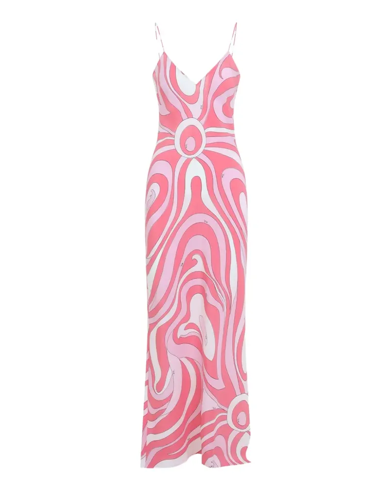 Emilio Pucci Iride-print silk maxi dress - Rosa Rosa