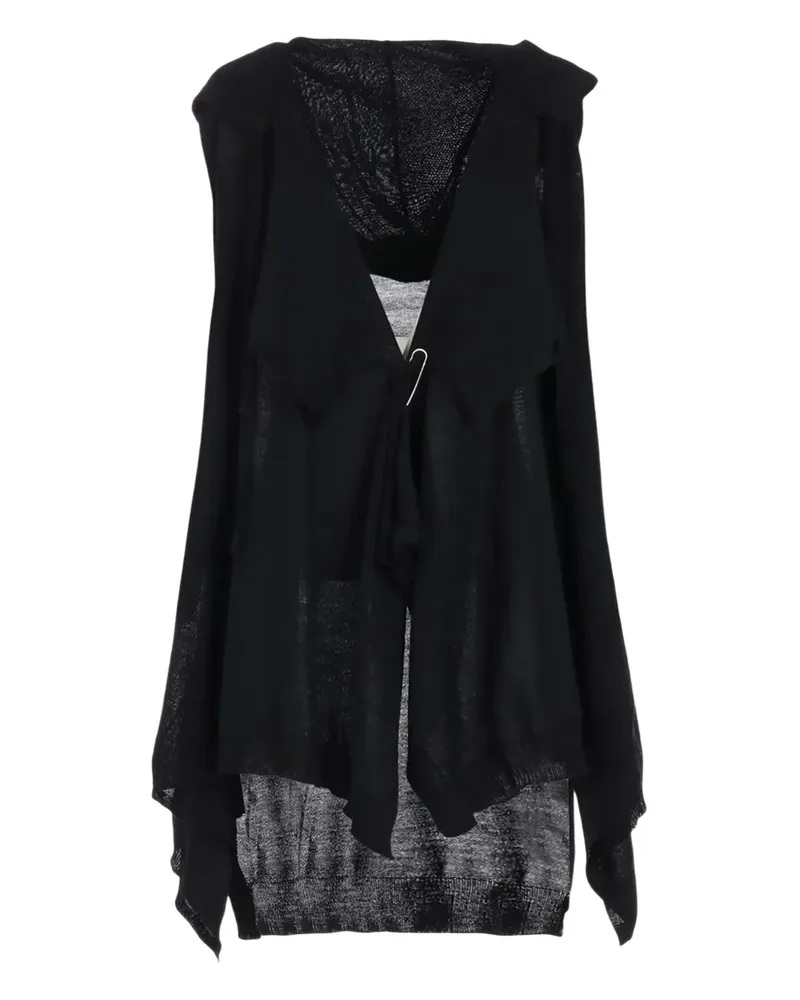 Yohji Yamamoto draped gilet - Schwarz Schwarz
