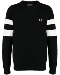 Fred Perry Sweatshirt mit Stickerei Schwarz