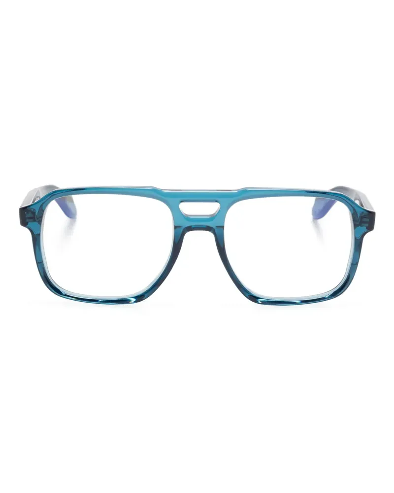 Cutler and Gross Brille mit eckigem Gestell - Blau Blau
