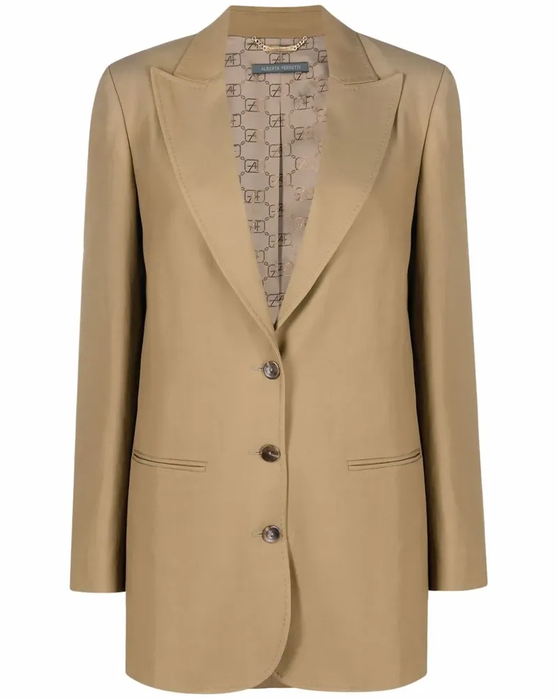 Alberta Ferretti Einreihiger Blazer - Grün Grün