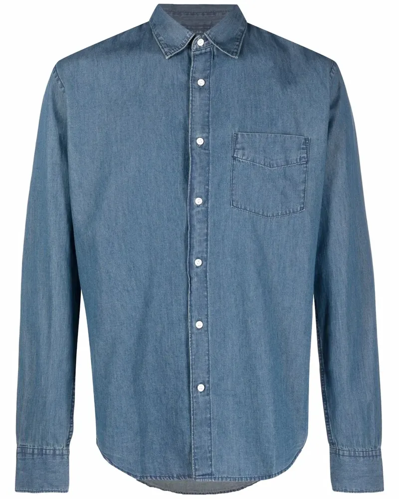 ASPESI Jeanshemd mit Brusttasche - Blau Blau