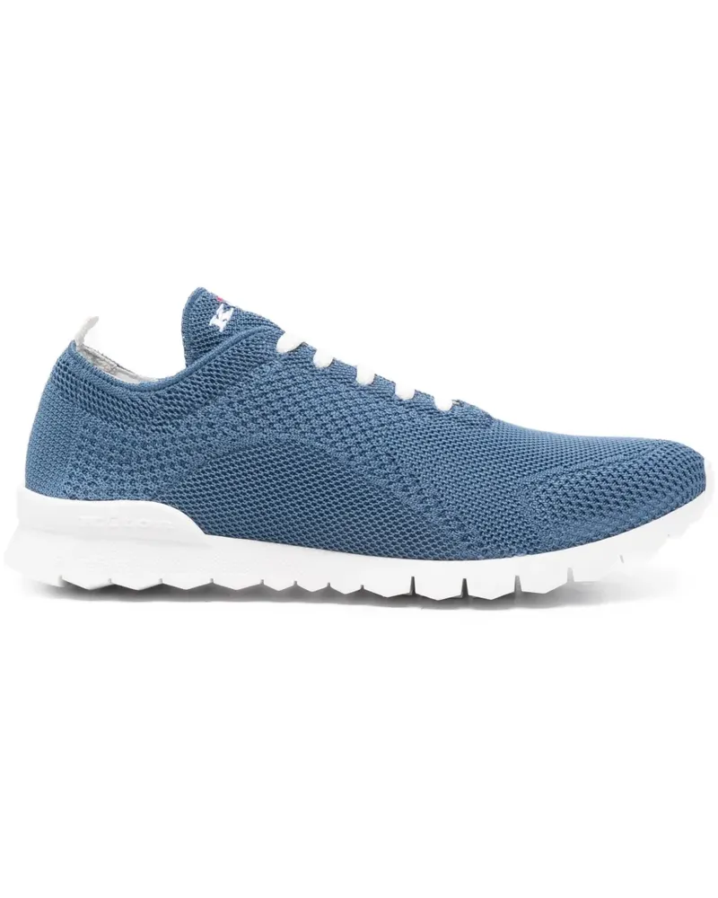 Kiton Sneakers in Mesh-Optik - Blau Blau