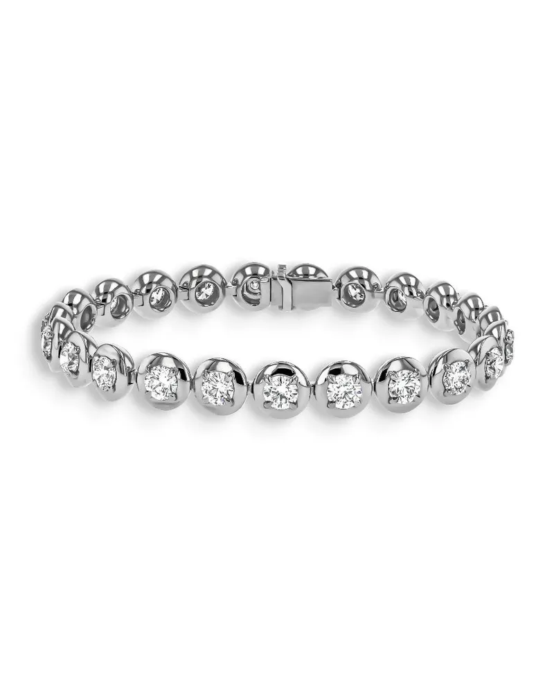 Pragnell 18kt white gold Skimming Stone diamond bracelet Silber
