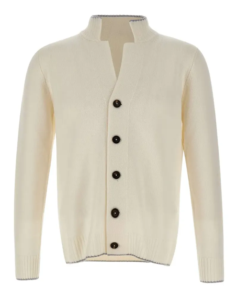 Eleventy Gerippter Cardigan - Nude Nude