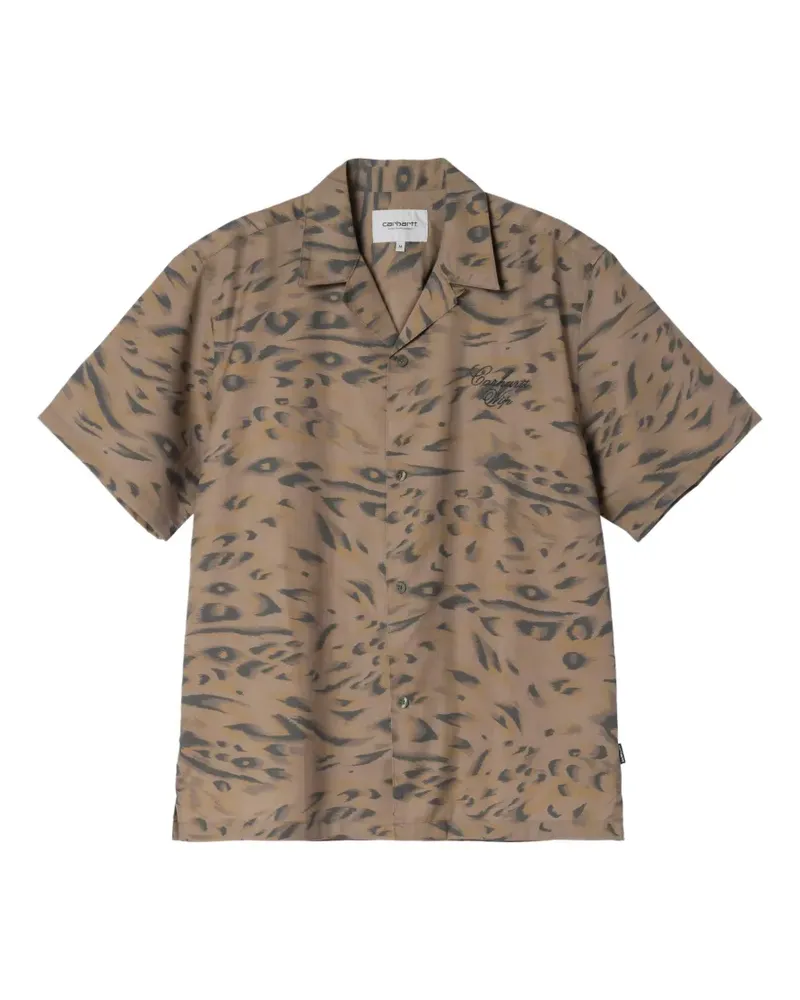 Carhartt WIP Travon duck-feather-print shirt - Nude Nude