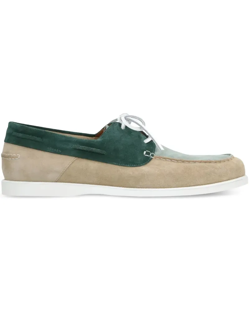 Doucal´s suede panelled brogues - Nude Nude