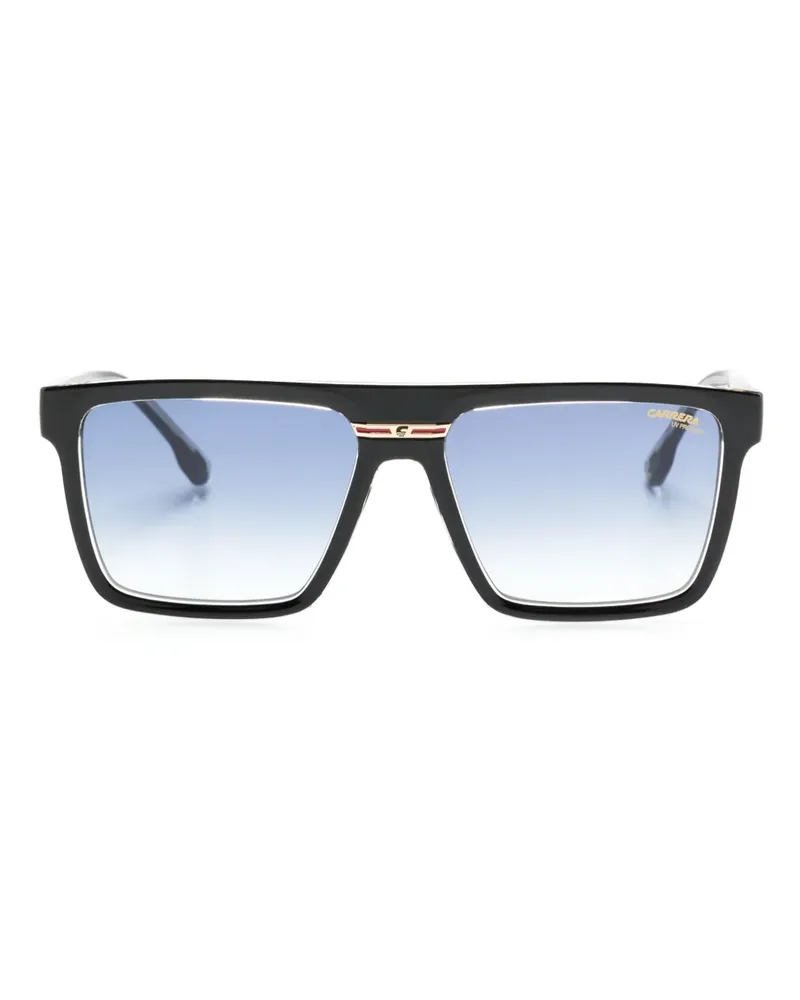Carrera Sonnenbrille mit eckigem Gestell - Schwarz Schwarz