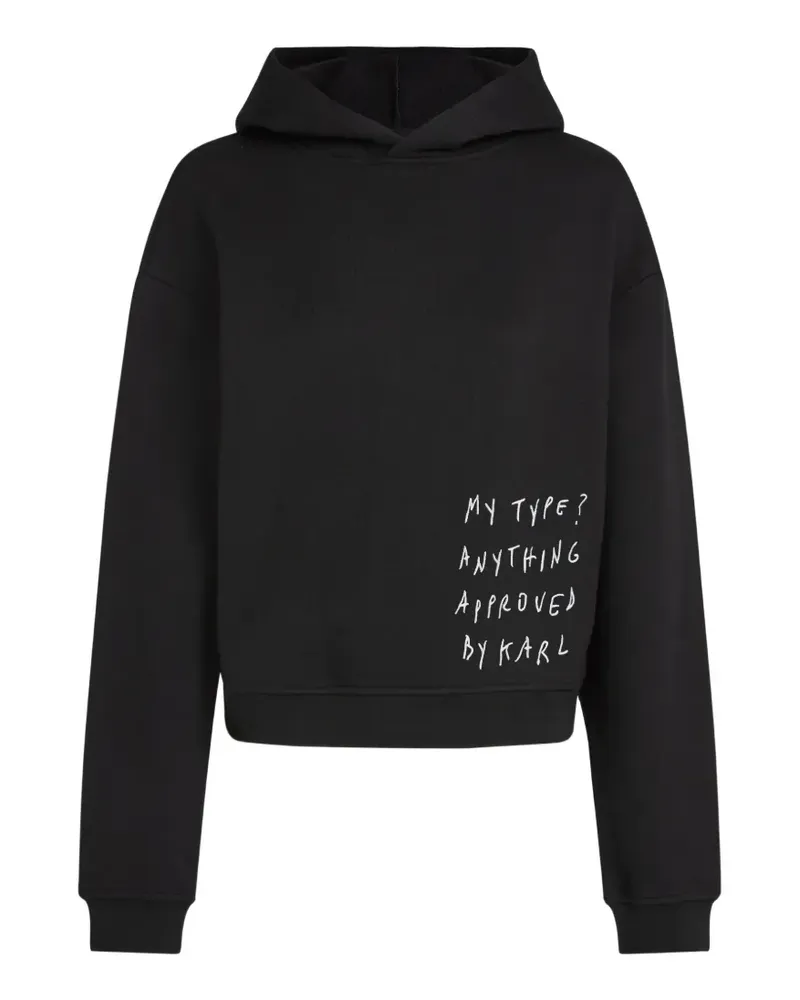 Karl Lagerfeld x Pietro Terzini kastiger Hoodie - Schwarz Schwarz