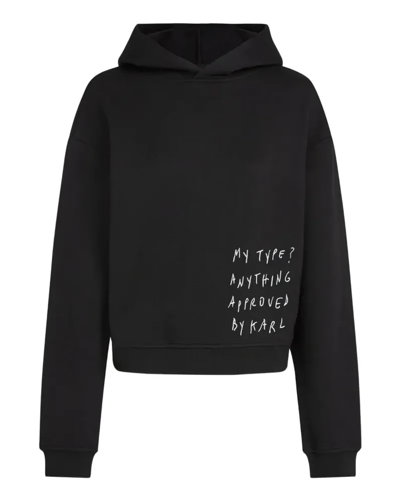 Karl Lagerfeld x Pietro Terzini kastiger Hoodie - Schwarz Schwarz