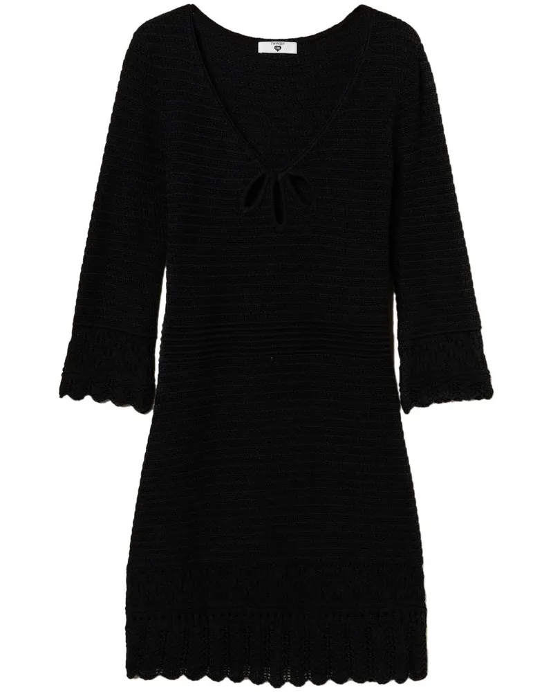 Twin-Set Gestricktes Kleid - Schwarz Schwarz