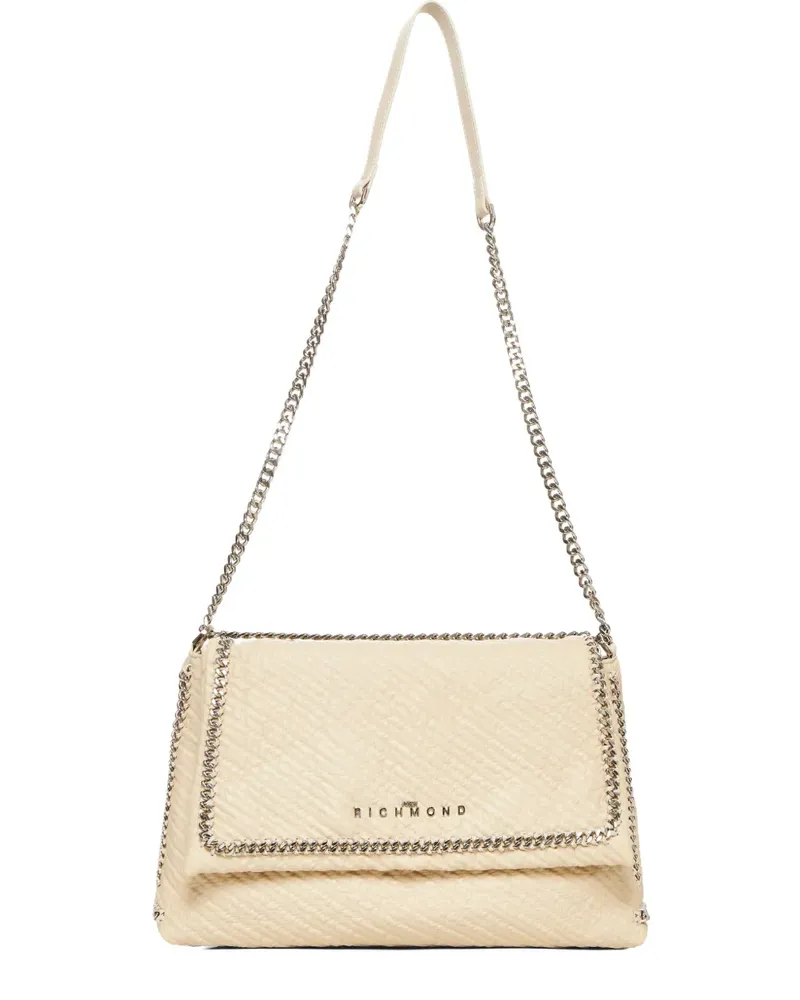 John Richmond Schultertasche mit Kettendetail - Nude Nude
