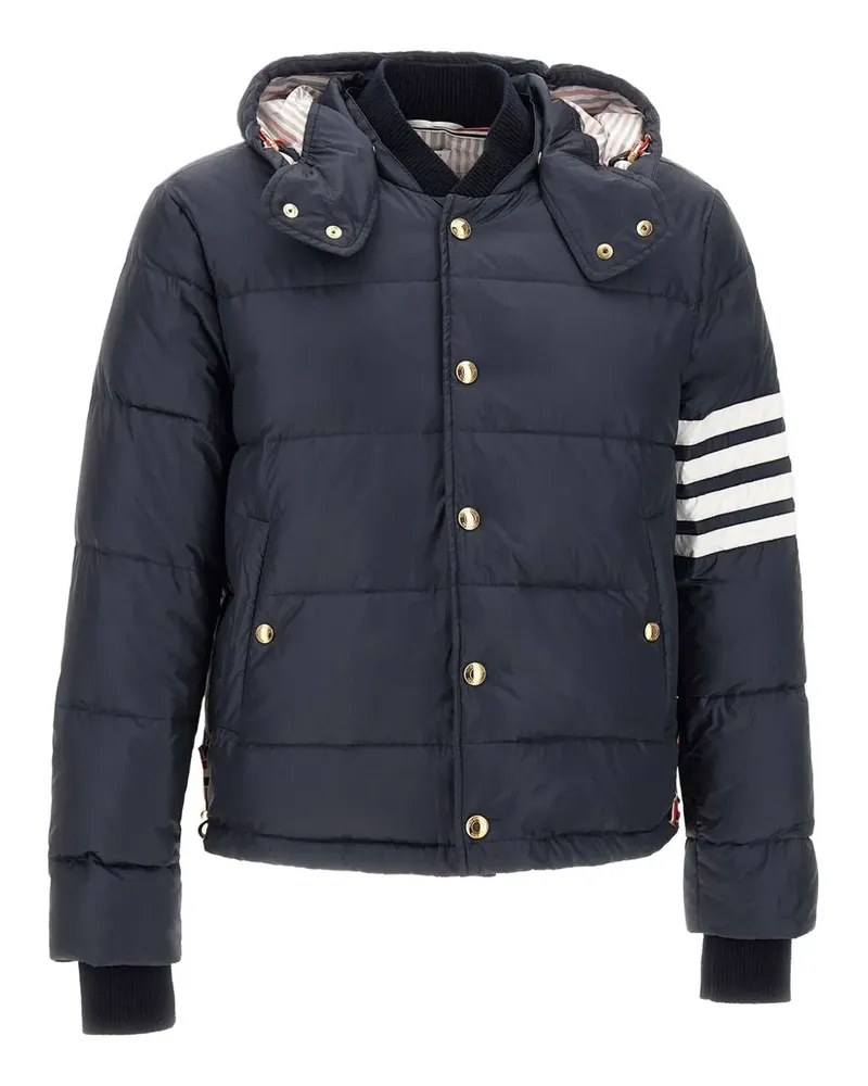 Thom Browne Bomberjacke mit Logo-Streifen - Blau Blau