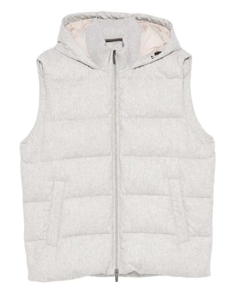 Peserico hooded quilted gilet - Grau Grau