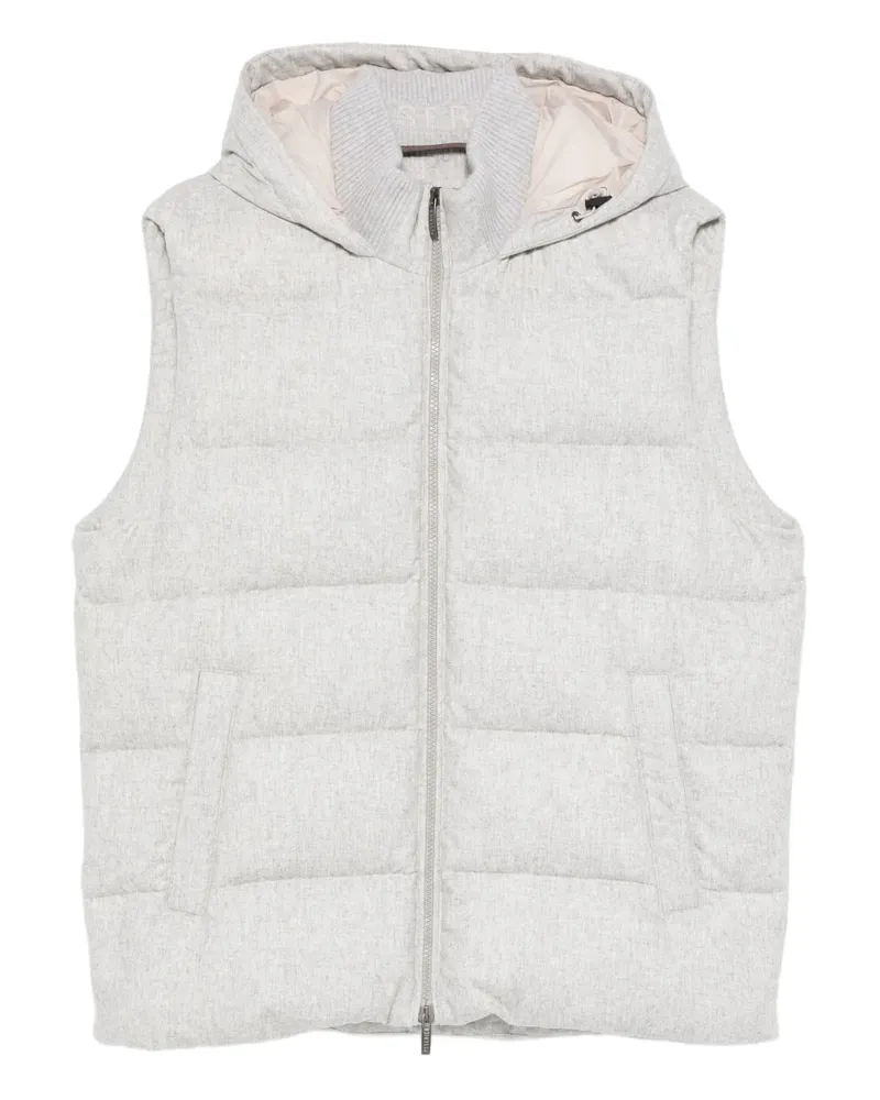 Peserico Gesteppte Kapuzenweste - Grau Grau