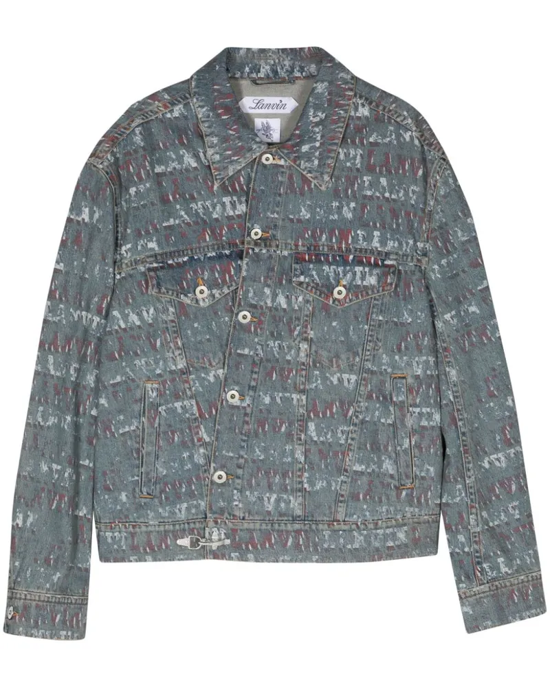 Lanvin x Future Jeansjacke mit Stempeleffekt - Blau Blau